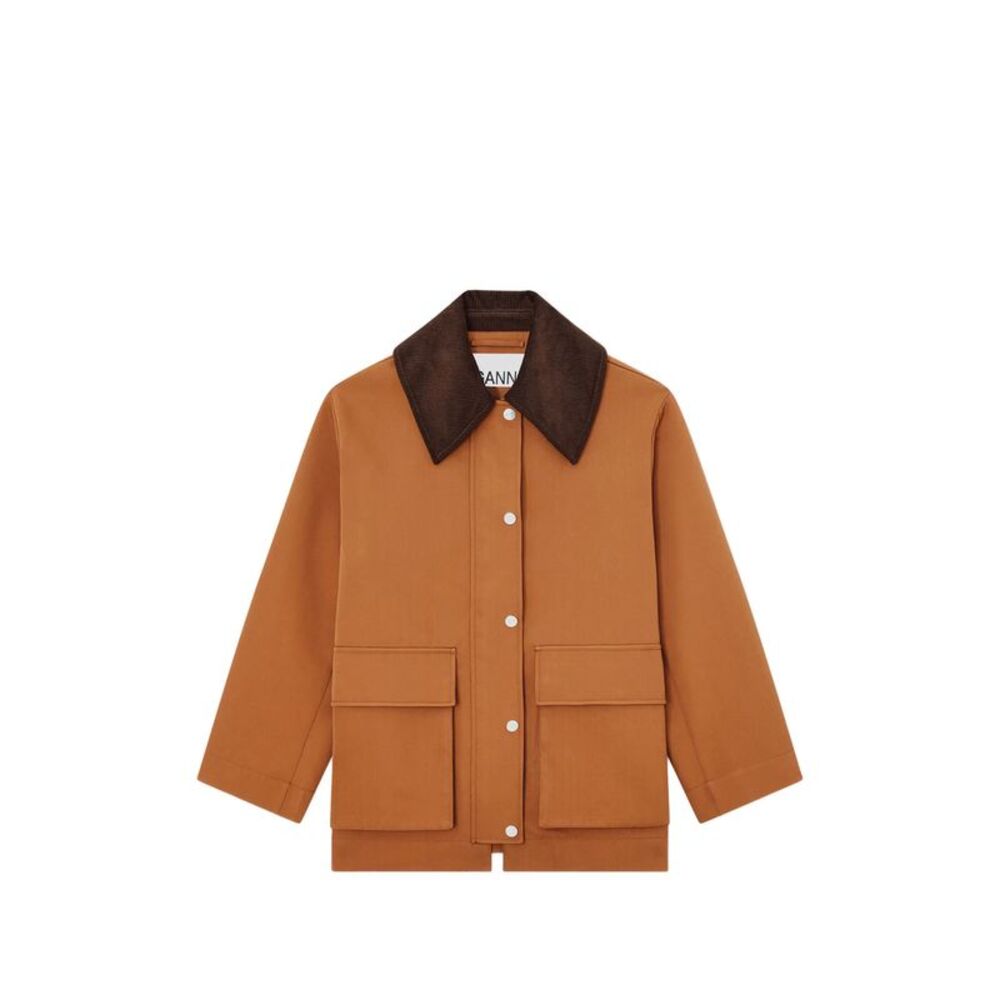 Ganni Brown Jackets - Shirt Jackets Men